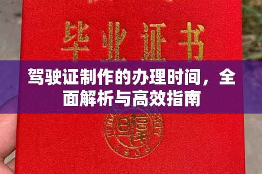 乌拉特中旗驾驶证制作的办理时间，全面解析与高效指南